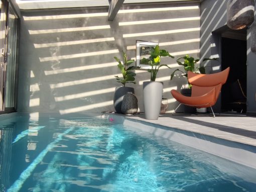 Piscinette intérieure de 5×2 sous verrière